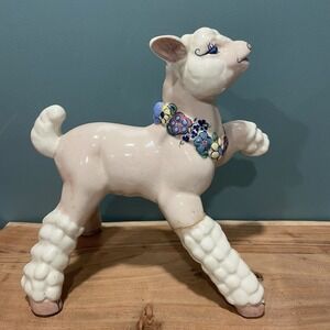 Kay finch Prancing Lamb Large 10.5" #168 DAMAGED Leg/repaired Needs TLC